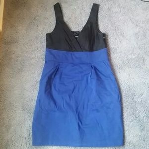 Express Black and Blue mini dress